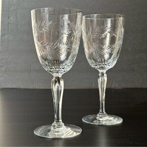 Set of Two Parkwood Tiffin Franciscan Ice Tea Water Goblets - Elegant Glassware